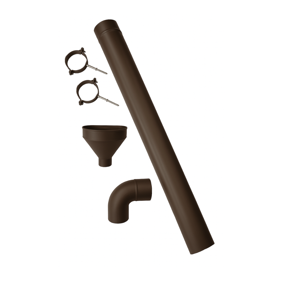PLUVIALE KIT Ø 100 MARRONE