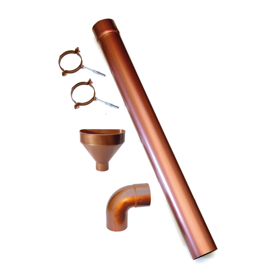 PLUVIALE KIT Ø 100 RAME